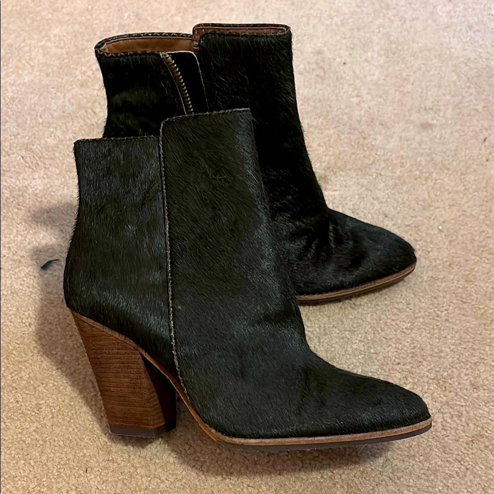 Donald J. Pliner Black and Brown Ankle Booties